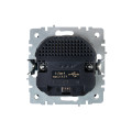 BRITE Розетка 1-местная с заземлением с защитными шторками 16А с USB AA 5В 2,1А РЮш10-1-БрЖ жемчуг IEK