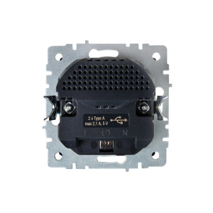 BRITE Розетка 1-местная с заземлением с защитными шторками 16А с USB AA 5В 2,1А РЮш10-1-БрЖ жемчуг IEK