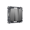 MO655010 Комплект механизма 3-кл выключателя OMEGA Антрацит серый 10A-250V QUANT OP6550, VM133 AMBRELLA VOLT
