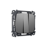 MO655010 Комплект механизма 3-кл выключателя OMEGA Антрацит серый 10A-250V QUANT OP6550, VM133 AMBRELLA VOLT