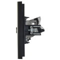 FORTE&PIANO Розетка двойная TV+RJ45 кат.5E FP836M металл слоновая кость IEK
