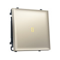 MS542010 Комплект механизма 1-кл выключателя с подсветкой 3200K SIGMA Шёлк 10A-250V QUANT PRO (SP5420, PR101, G11Y)