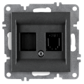 Arvia Electric, LK Механизм, Розетка телефонная Rj45 Cat3, графит