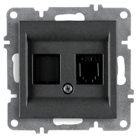 Arvia Electric, LK Механизм, Розетка телефонная Rj45 Cat3, графит