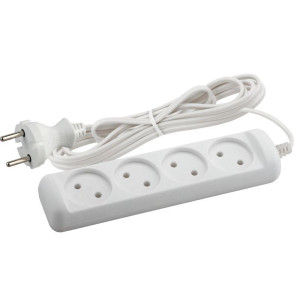 Удлинитель 4х5м без заземл. 6А IP20 UX-4-5m ШВВП 2х0.75 Эра Б0023151