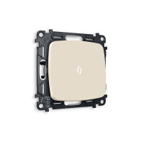 MO322035 Комплект механизма 1-кл проходного выключателя с подсветкой 5600K OMEGA Бежевый матовый QUANT OP3220, VM105, G25W AMBRELLA VOLT