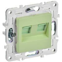 SKANDY Розетка компьютерная двойная RJ45 кат.5E SK-K03G мятный IEK