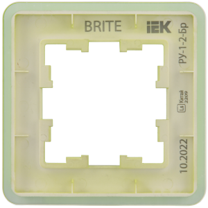 BRITE Рамка 1-местная РУ-1-2-Бр стекло эко грин RE IEK