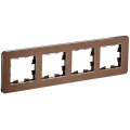 BRITE Рамка 4-местная РУ-4-1-Бр металл коричневый RE AL IEK