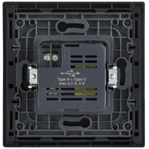 FORTE&PIANO Розетка USB A+C 3,1А FP750M металл никель IEK