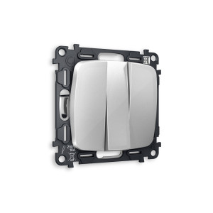 MO405010 Комплект механизма 3-кл выключателя OMEGA Серебро глянец QUANT OP4050, VM133 AMBRELLA VOLT
