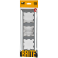 BRITE Рамка 3-местная РУ-3-Бр алюминий/алюминий IEK