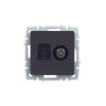 BRITE Розетка двойная TV+RJ45 кат.5E РТВ/РК12-БрГ графит IEK