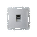 BRITE Розетка компьютерная RJ45 кат.6 РК11-БрА алюминий IEK