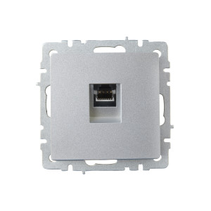 BRITE Розетка компьютерная RJ45 кат.6 РК11-БрА алюминий IEK