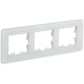 BRITE Рамка 3-местная РУ-3-2-Бр стекло белый RE IEK