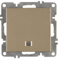 Arvia Electric, L/K Механизм, Выключатель одноклавишный с подсветкой, (титан)