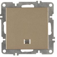 Arvia Electric, L/K Механизм, Выключатель одноклавишный с подсветкой, (титан)