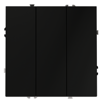 Выключатель встраиваемый VOLTUM S70 трехклавишный 10А, (черный матовый)