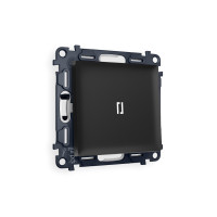 MA802035 Комплект механизма 1-кл проходного выключателя с подсветкой 5600K ALFA Черный матовый QUANT AP8020, VM105, G25W AMBRELLA VOLT