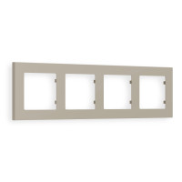 AF220364 Рамка ALFA Techno Серо-бежевый матовый 4-ая AMBRELLA VOLT