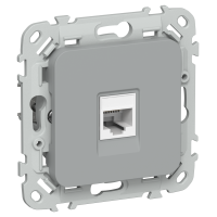 FLITE Розетка компьютерная RJ45 категория 5Е UTP РК5е-1-0-ФлС серый IEK