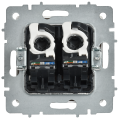 BRITE Розетка компьютерная двойная кат.5E RJ45 РК10-2-БрАБ арктический белый IEK