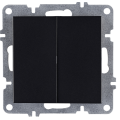 Arvia Electric, L/K Механизм, Выключатель двухклавишный, (черный)