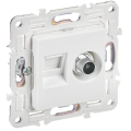 SKANDY Розетка двойная TV+RJ45 кат.5E SK-A14W арктический белый IEK