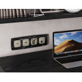 MO372005 Комплект мех-ма компьютерной розетки RJ-45 экранированной с автоматической защитной шторкой OMEGA Серо-бежевый матовый QUANT OP3720, VM185 AMBRELLA VOLT