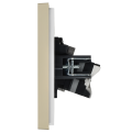 FORTE&PIANO Розетка двойная RJ11+RJ45 кат.5E FP435 ваниль IEK
