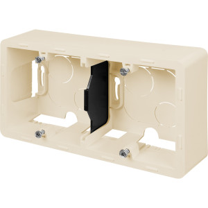 Коробка для накладного монтажа Legrand Inspiria, 2 поста, цвет Слоновая кость