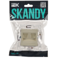 SKANDY Розетка компьютерная двойная RJ45 кат.5E SK-K03B бежевый IEK