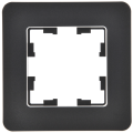 BRITE Рамка 1-местная РУ-1-1-Бр металл черный RE IEK