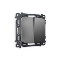 MO653010 Комплект механизма 2-кл выключателя OMEGA Антрацит серый QUANT OP6530, VM115 AMBRELLA VOLT