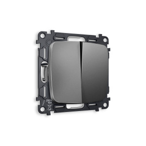 MO653010 Комплект механизма 2-кл выключателя OMEGA Антрацит серый QUANT OP6530, VM115 AMBRELLA VOLT