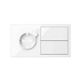 Simon 100 Белый глянец Кит 2 поста, фронт. Накладка на 1 розетку Schuko с з/у USB SC + 2 клавиши выключателей