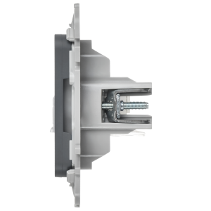 FLITE Розетка 2-местная компьютерная RJ45 категория 5Е UTP РК5е-2-0-ФлМА мокрый асфальт IEK