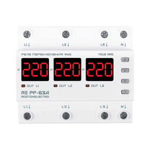 Реле переключения фаз RE PF-63A RostokElectro