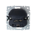 BRITE Розетка 1-местная с заземлением с защитными шторками 16А с USB AA 5В 2,1А РЮш10-1-БрГ графит IEK