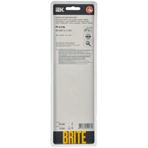BRITE Рамка 4-местная РУ-4-2-Бр стекло белый RE IEK