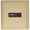 FORTE&PIANO Розетка USB A+C 3,1А FP650M металл шампань IEK