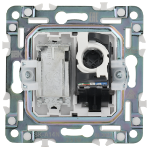 SKANDY Розетка двойная TV+RJ45 кат.5E SK-A14N металл никель IEK