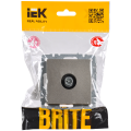 BRITE Розетка TV проходная РТВ10-0-БрШ шампань IEK
