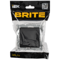 BRITE Выключатель 1-клавишный 10А безвинтовое крепление ВС11-1-0-БрЧ черный IEK