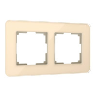 W0022443/ Рамка на 2 поста Elite (айвори, стекло)