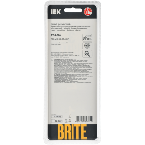 BRITE Рамка 3-местная РУ-3-2-Бр стекло черный матовый IEK