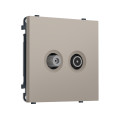 MS373310 Комплект механизма розетки TV оконечной + SAT SIGMA Серо-бежевый матовый 5-862MHz 3.5dB/950-2150MHz 3.8dB QUANT PRO (SP3733, PR217)