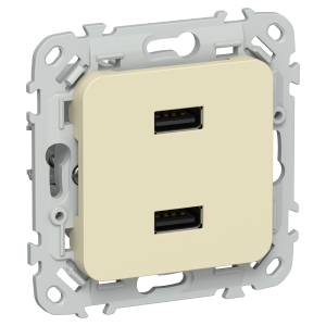 FLITE Розетка USB A+A 3,1А РЮ-2-ФлН навахо IEK