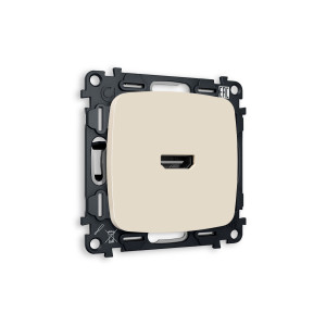 MO334010 Комплект механизма розетки HDMI 2.0 OMEGA Бежевый матовый 40V500MO 2.0GHz 5-18Gbits QUANT OP3340, VM222 AMBRELLA VOLT